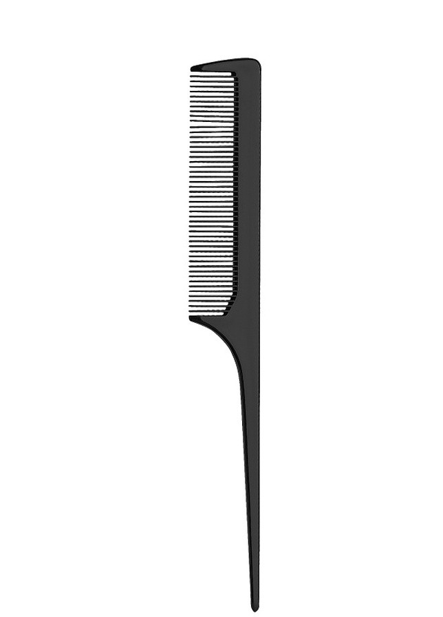 Гребінець для волосся з тонкою ручкою хвостата чорна 20,5 см Original Best Buy tail (254847182)