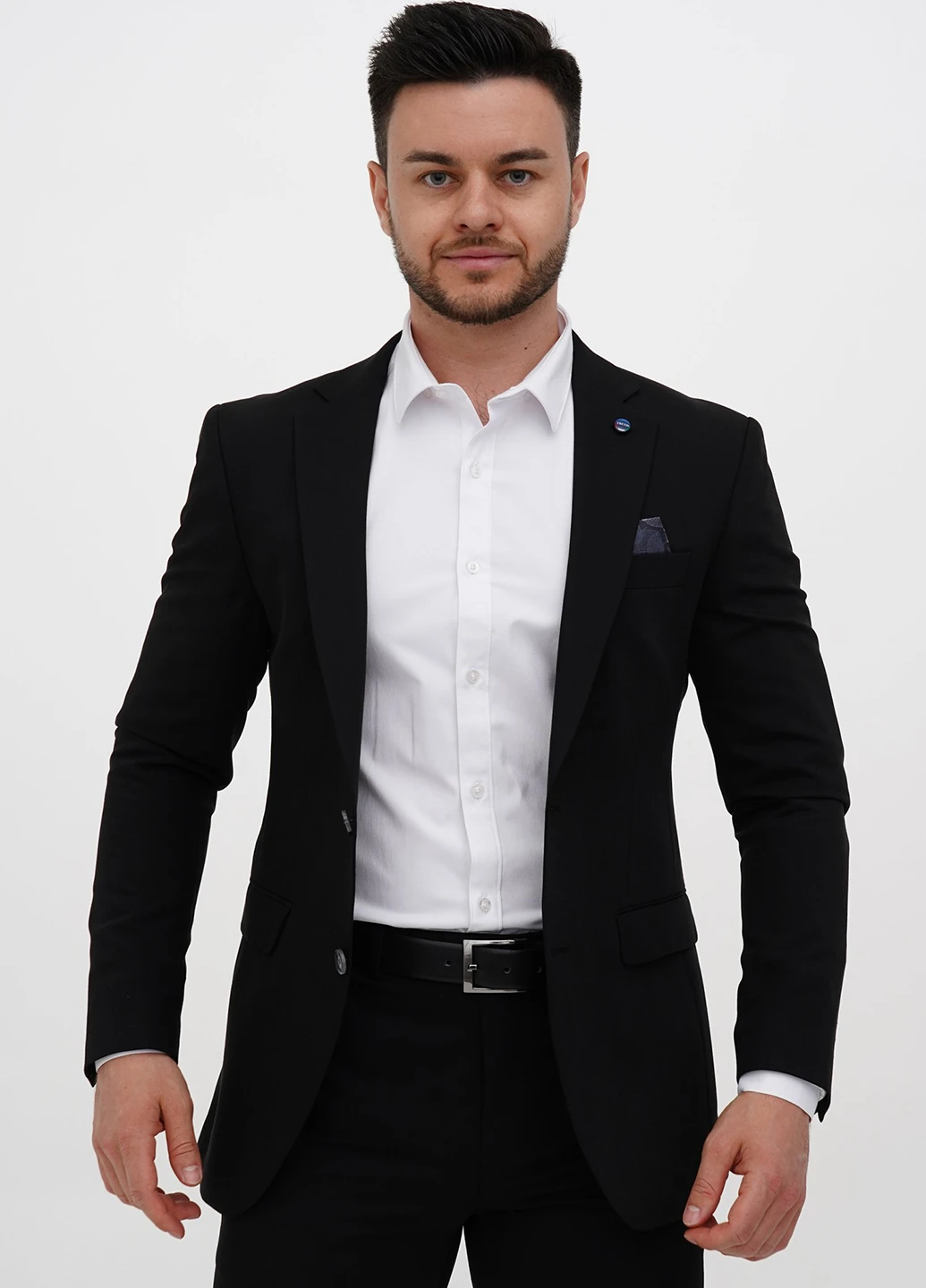Черный демисезонный костюм (пиджак, брюки) брючный Trend Collection
