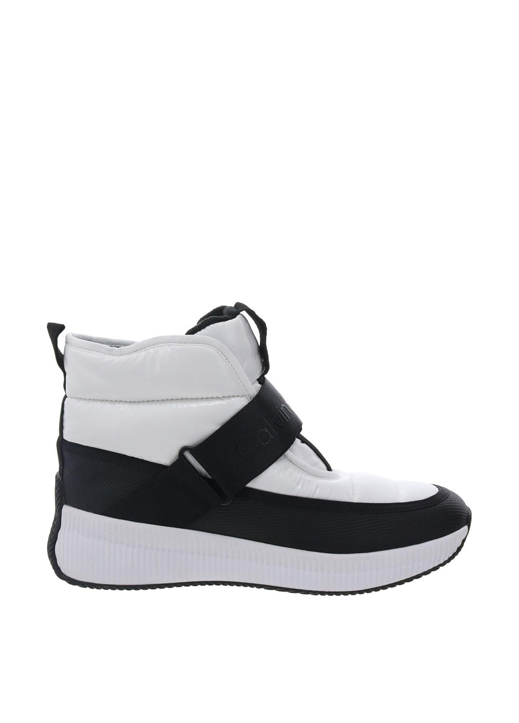 Осенние ботинки Calvin Klein с белой подошвой тканевые