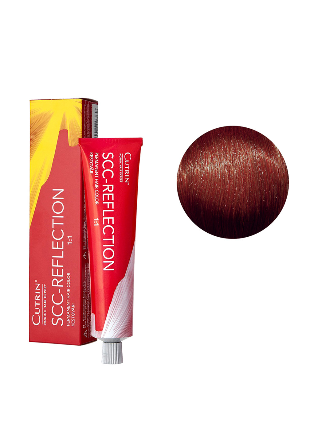 Стійка фарба для волосся СUTRIN SCC 3.43 темний золотисто мідний, 60 мл 60 мл Cutrin червоне