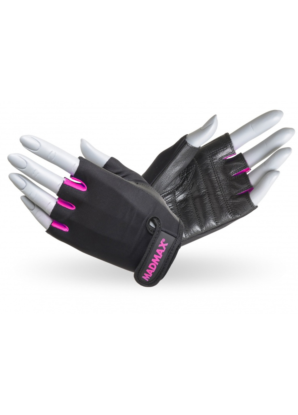 Женские спортивные перчатки RAINBOW MFG 251 - черный/розовый M Mad Max (251253555)
