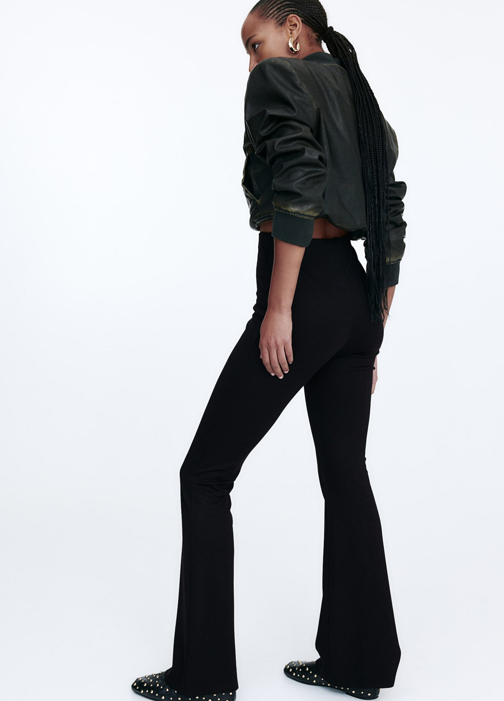 Черные демисезонные леггинсы H&M