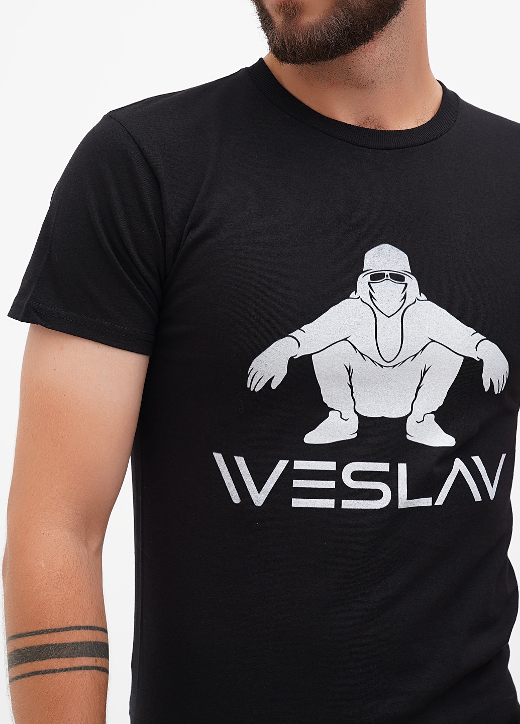 Чорна футболка Hanes