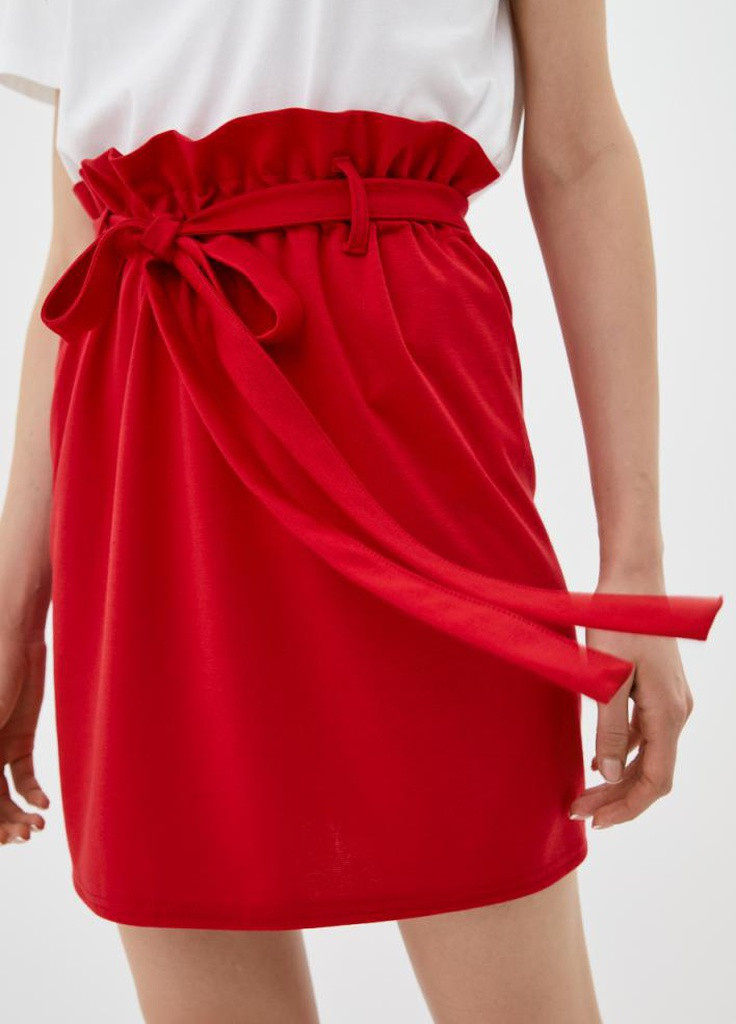 Красная однотонная юбка Podium