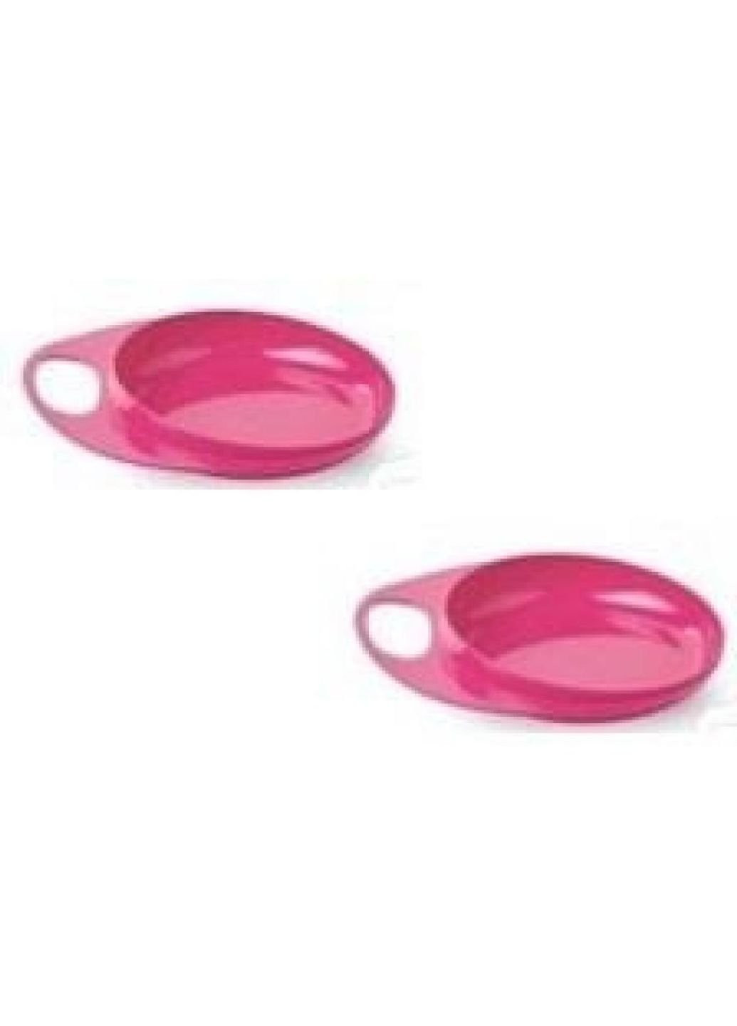Набір дитячого посуду Тарілка Easy Eating дрібна 2 шт. рожева Nuvita (252242694)