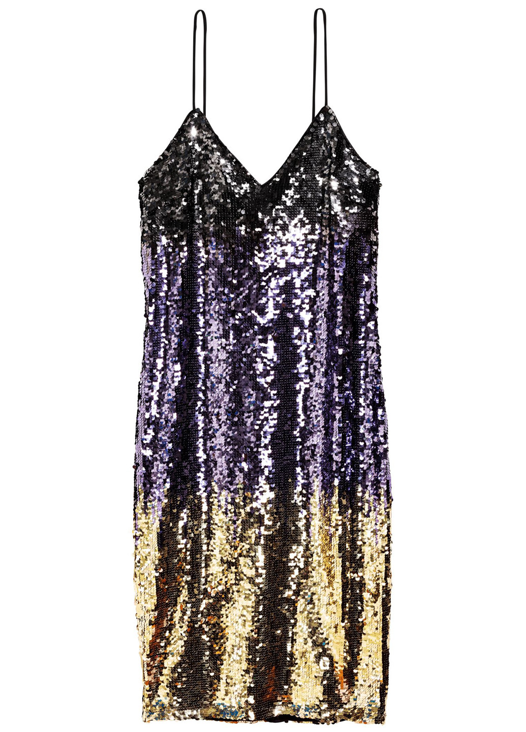 Фиолетовое вечернее платье футляр H&M однотонное