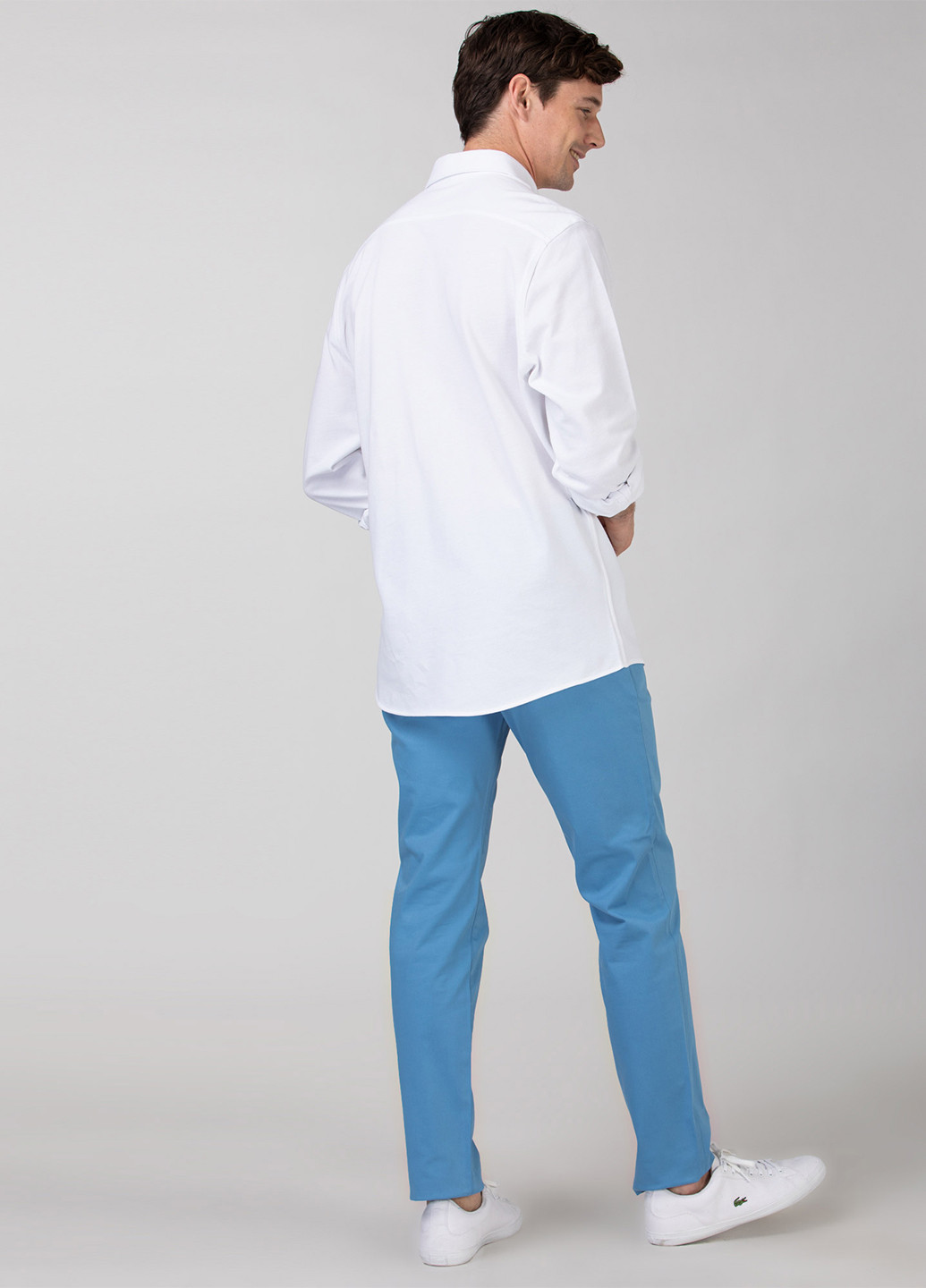 Синие кэжуал демисезонные чиносы брюки Lacoste
