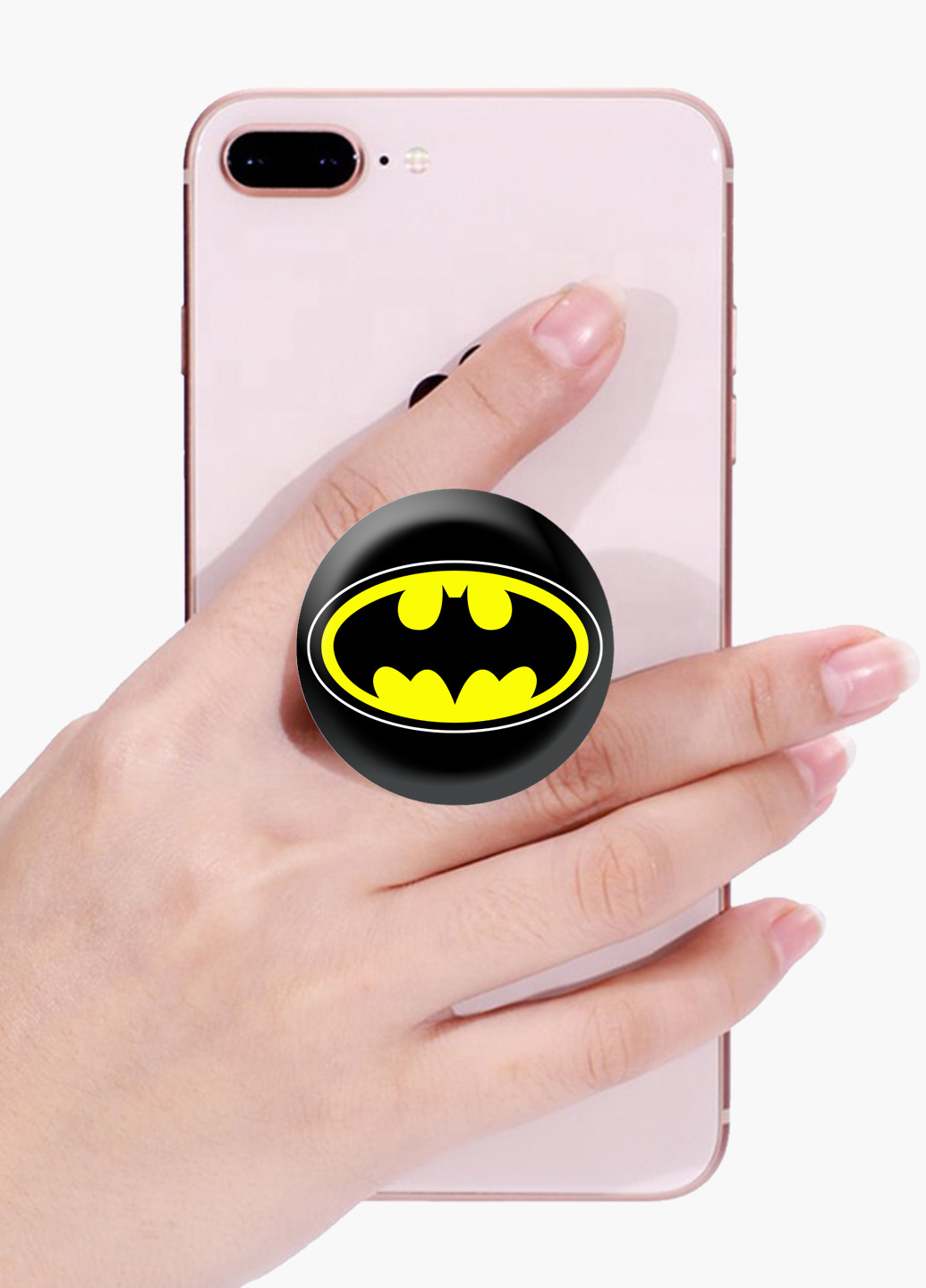 Попсокет (Popsockets) тримач для смартфону Бетмен Бетмен ДС (Batman DC) (8754-1444) Чорний MobiPrint (216748288)