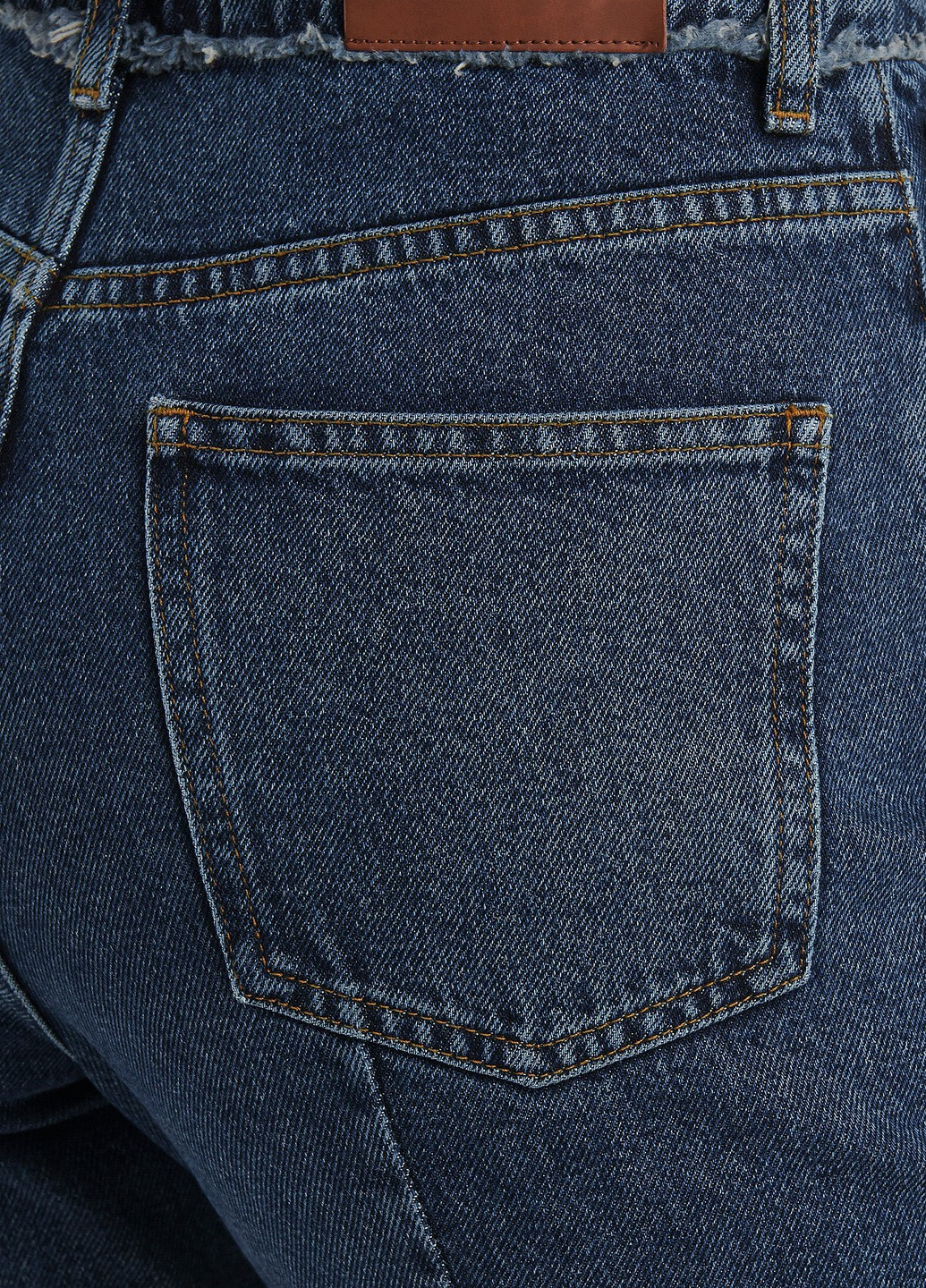 Джинси NA-KD прямі однотонні блакитні джинсові бавовна