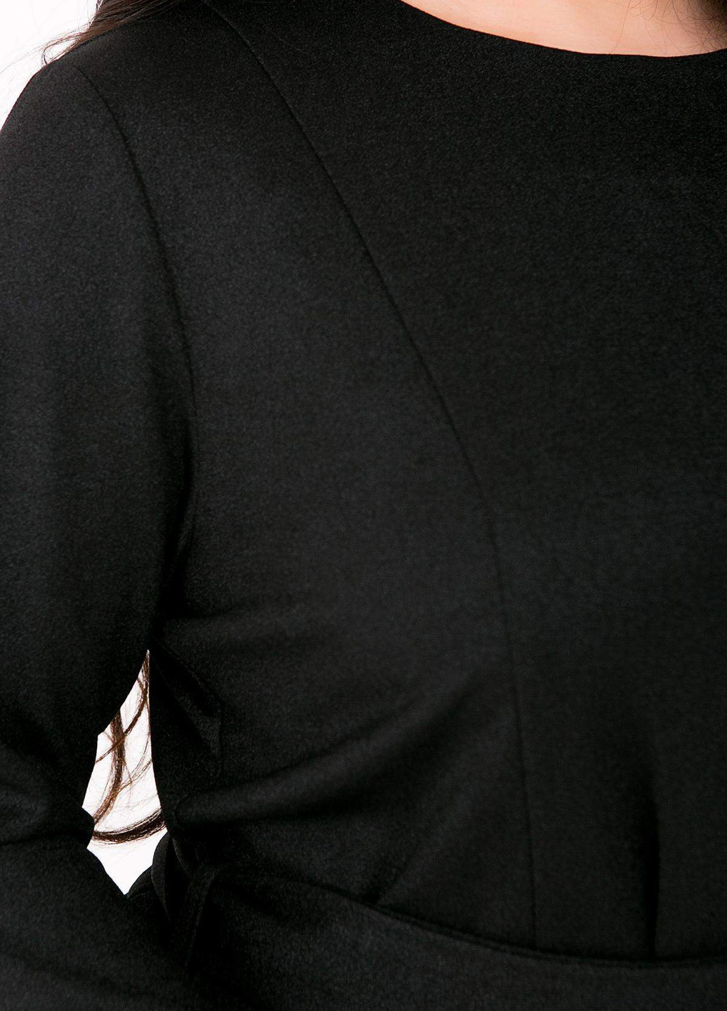 Черное кэжуал нарядное платье с французским кружевом флоренс черное Tatiana однотонное
