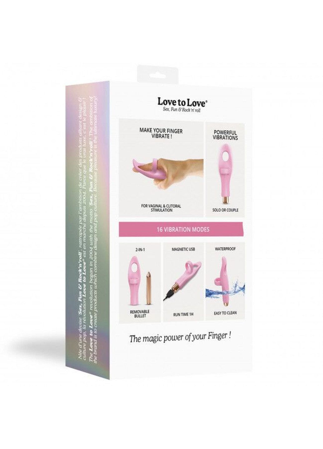 Вібратор на палець Tickle me - BABY PINK перезаряджається, 3 варіанти використання Love To Love (252297481)
