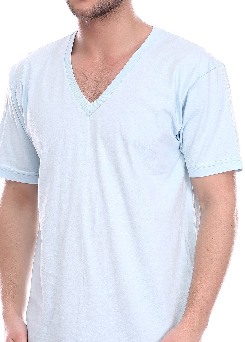 Голубая летняя футболка American Apparel