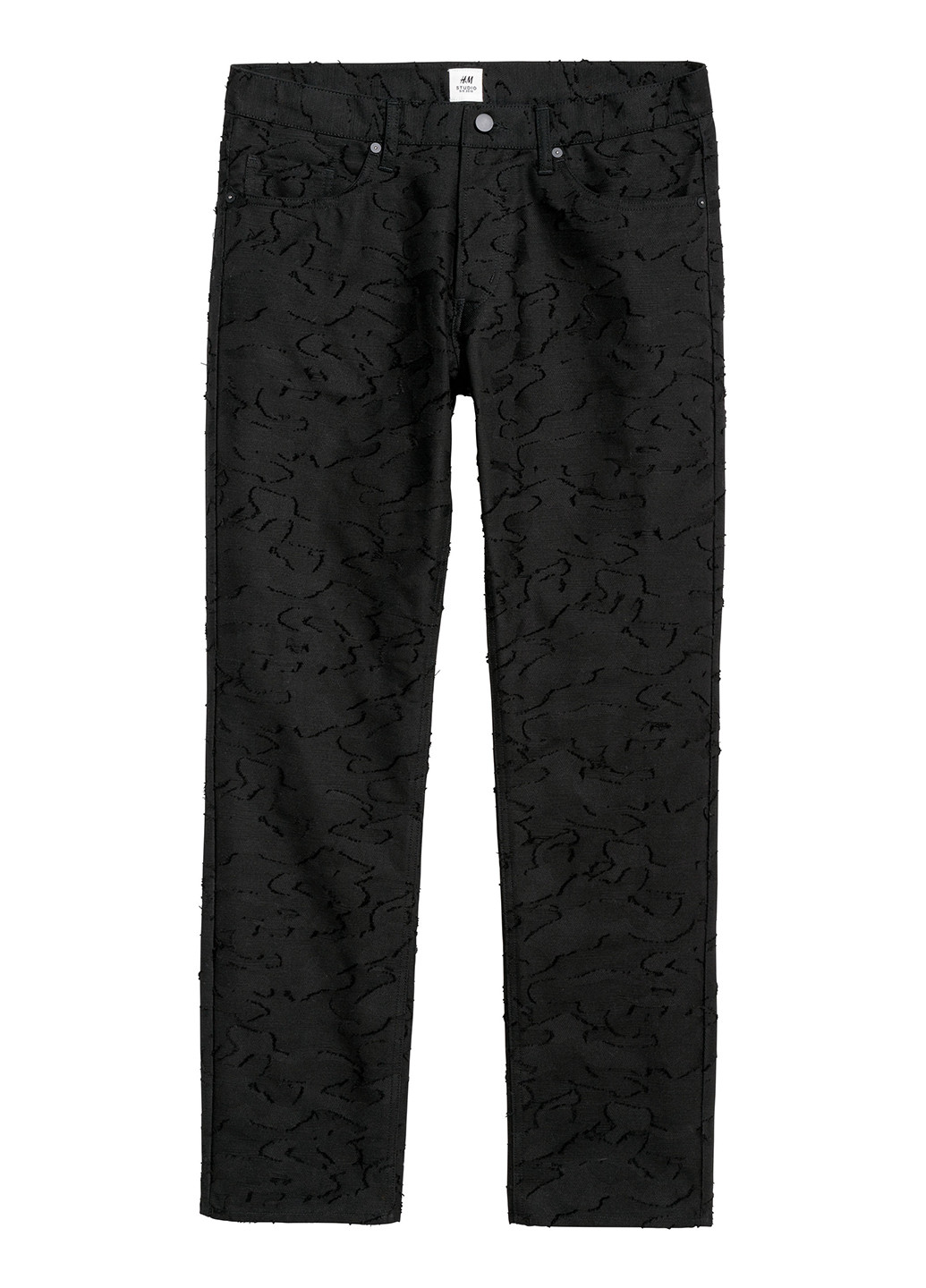 Черные кэжуал демисезонные со средней талией брюки H&M Studio