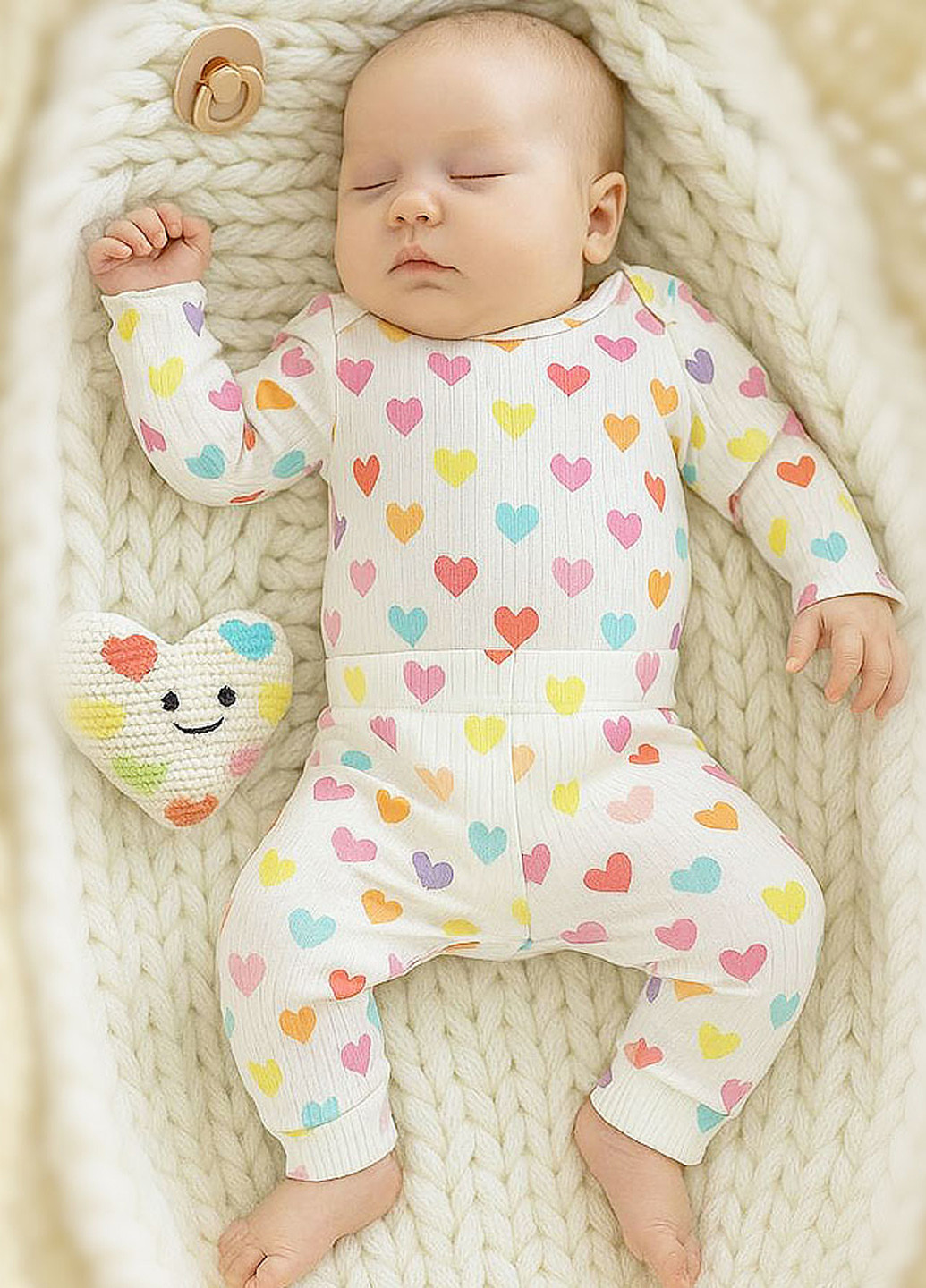 Молочний демісезонний комплект (боді, штани) Blanka