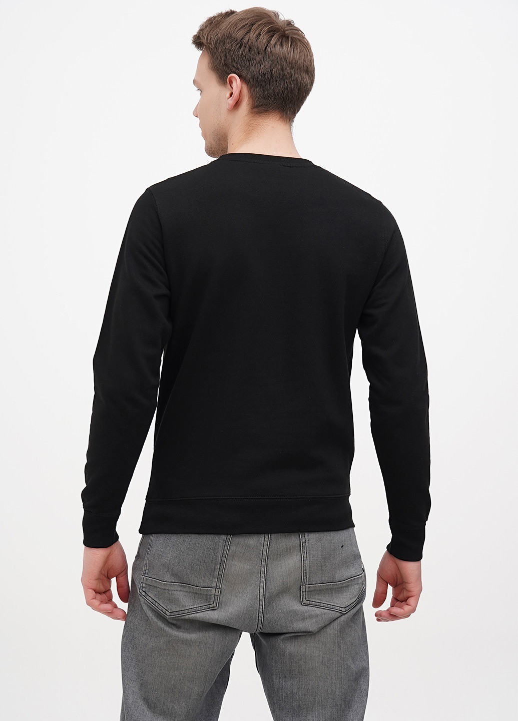 Чорний світшот Just Hoods напис без декору (361960046)