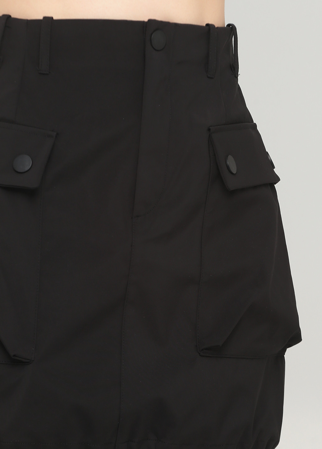 Черная кэжуал однотонная юбка Zara а-силуэта (трапеция)