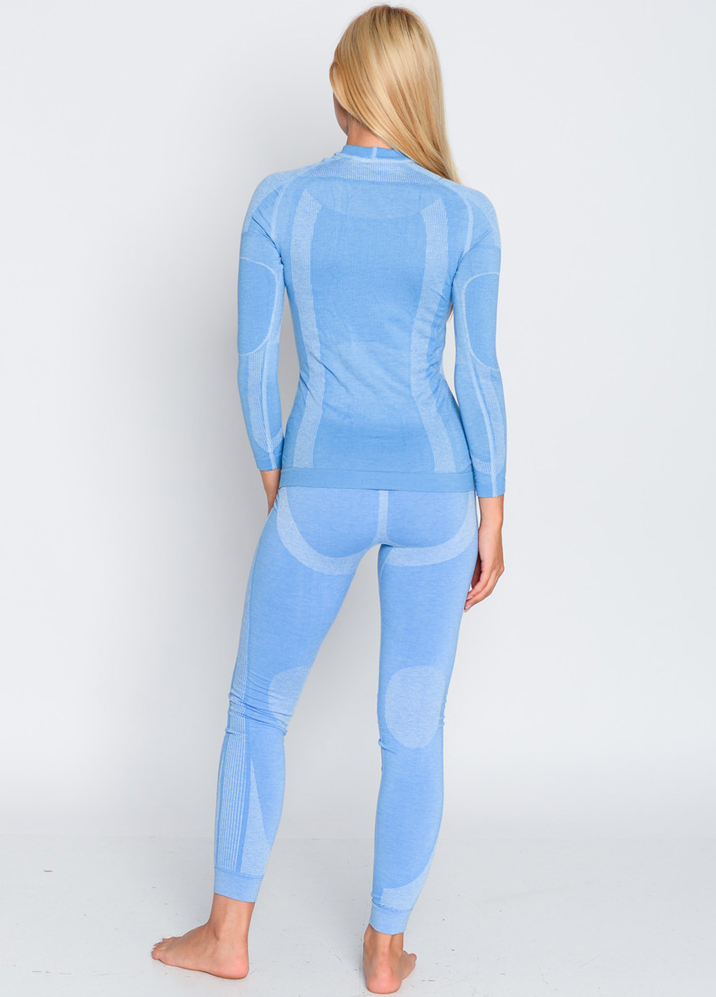 Женская термокофта с шерстью мериноса XS Hanna Style голубой спортивный