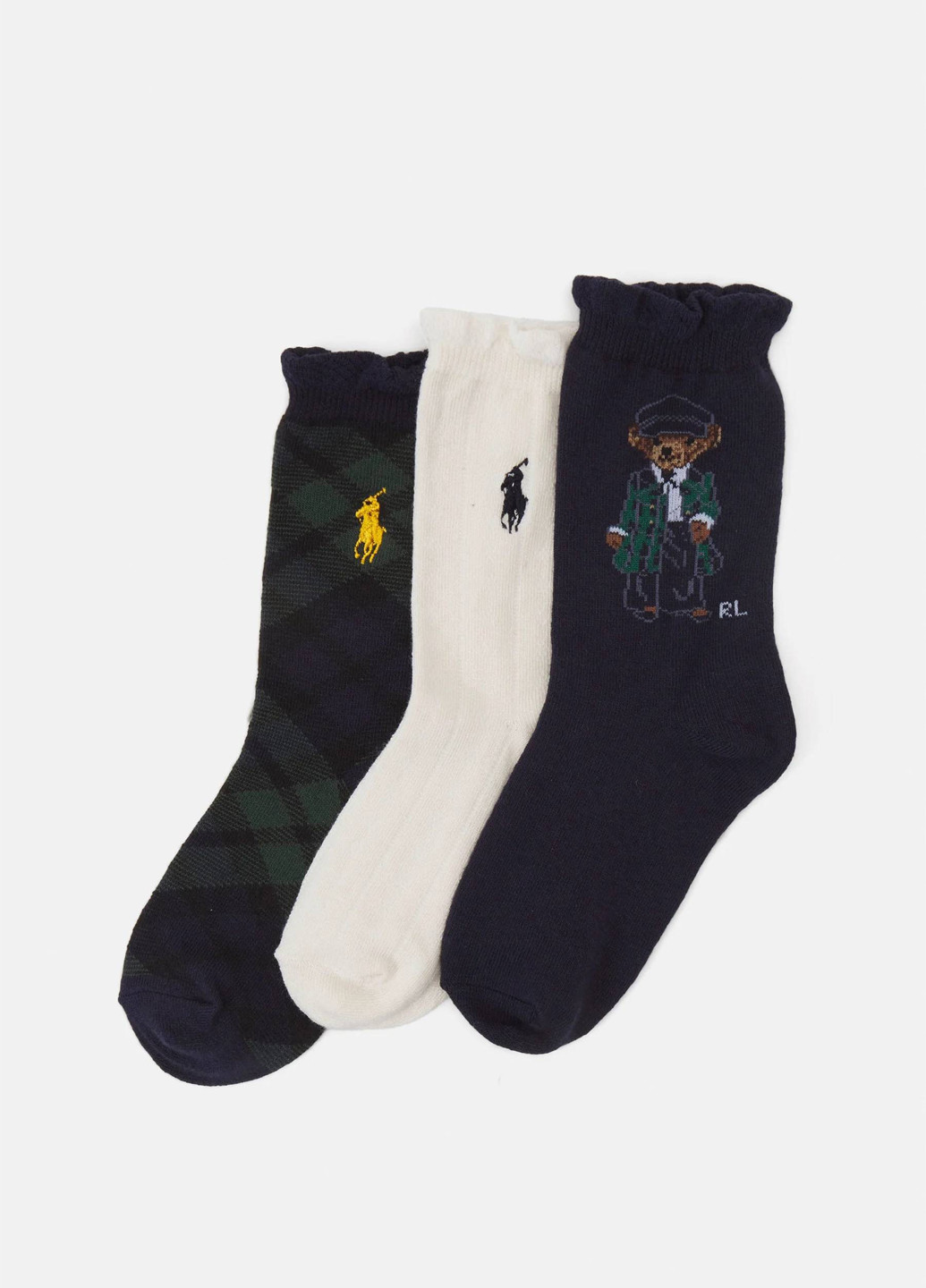 Комбіновані шкарпетки (3 пари) Ralph Lauren малюнки (341894877)