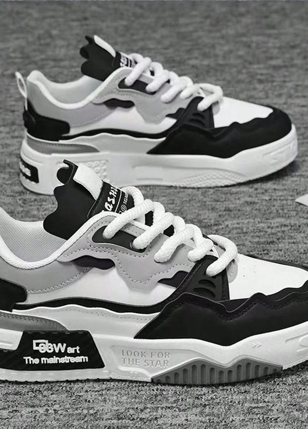 Чорно-білі Осінні кросівки SHEIN