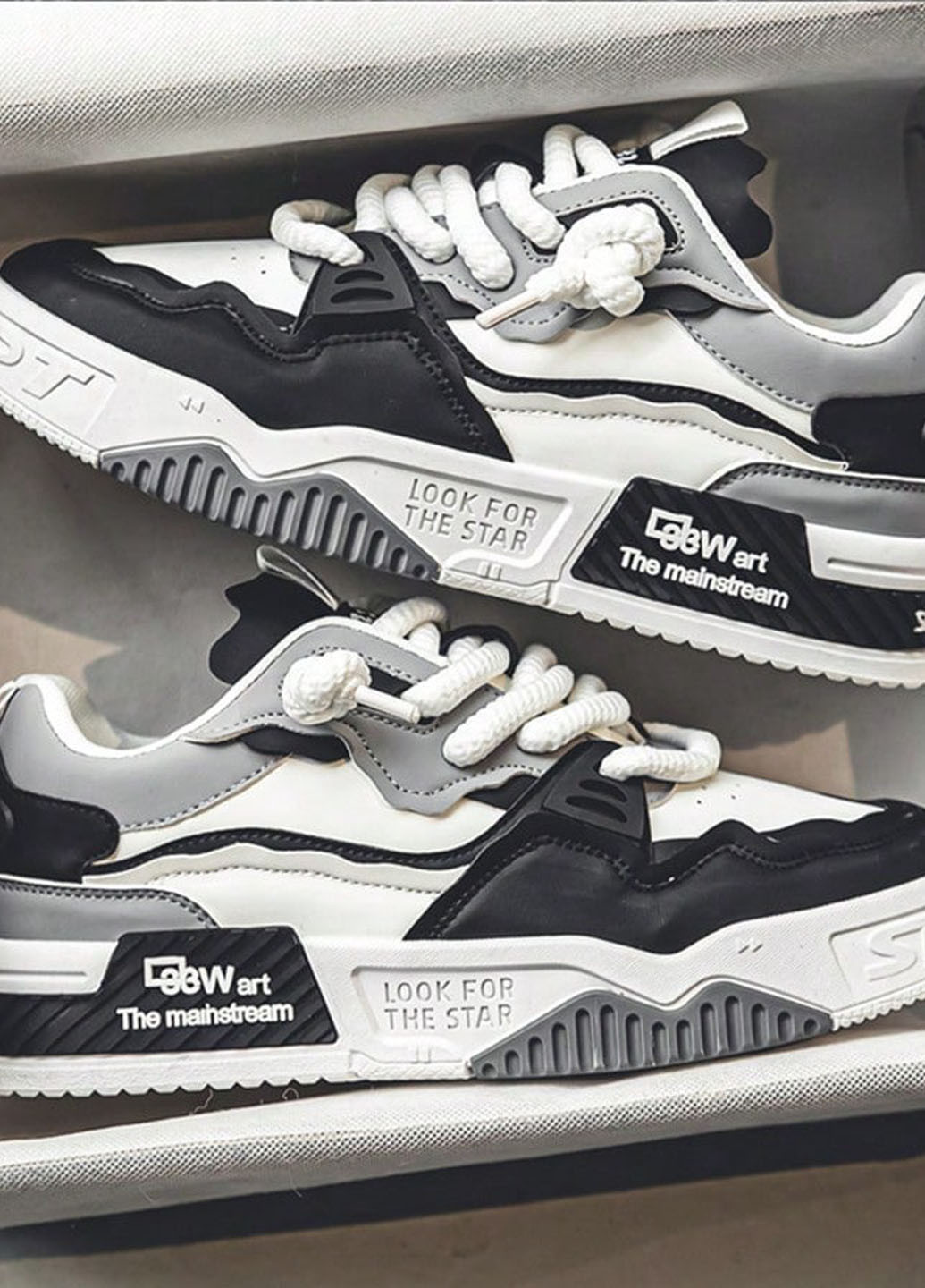 Чорно-білі Осінні кросівки SHEIN