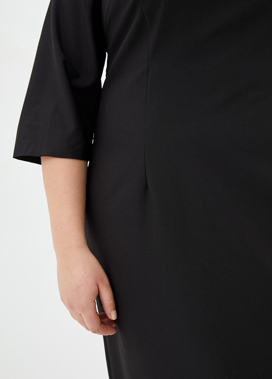Черное кэжуал платье футляр Jhiva однотонное