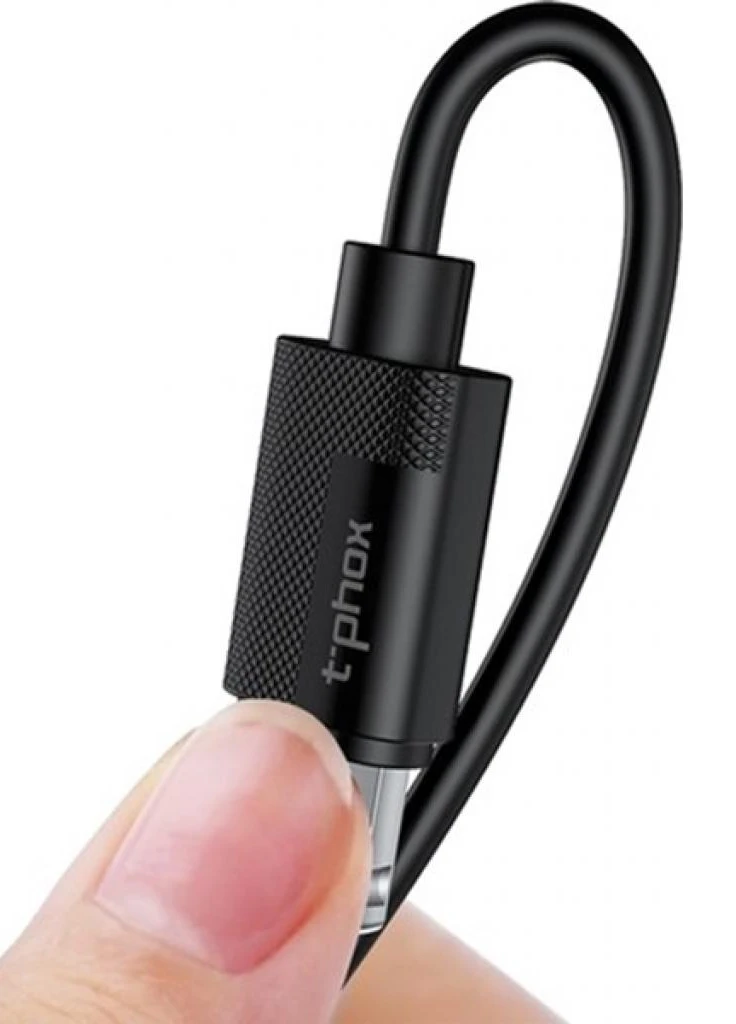 Зарядний пристрій Mini 12W 2.4A + Micro cable 1.2m (Black) (Mini (B) + Micro) T-PHOX (216637531)