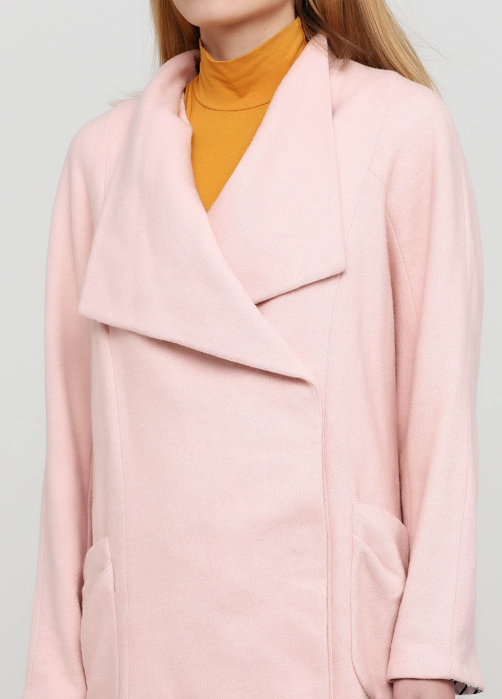 Пудровое демисезонное Пальто двубортное Only