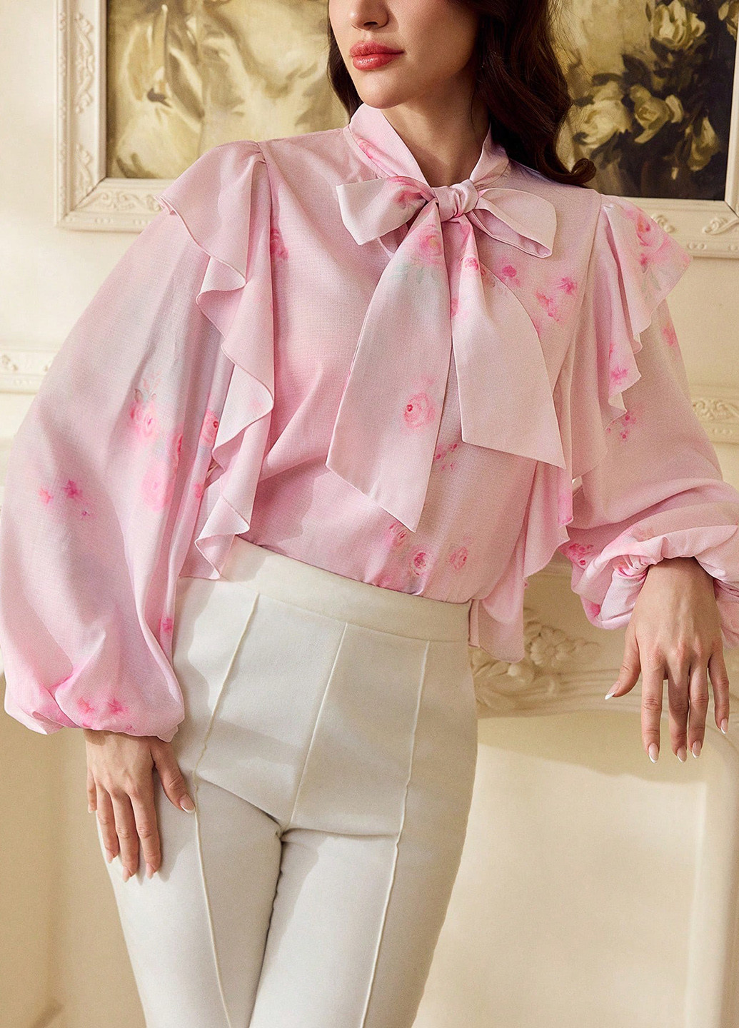 Блідо-рожева блуза SHEIN