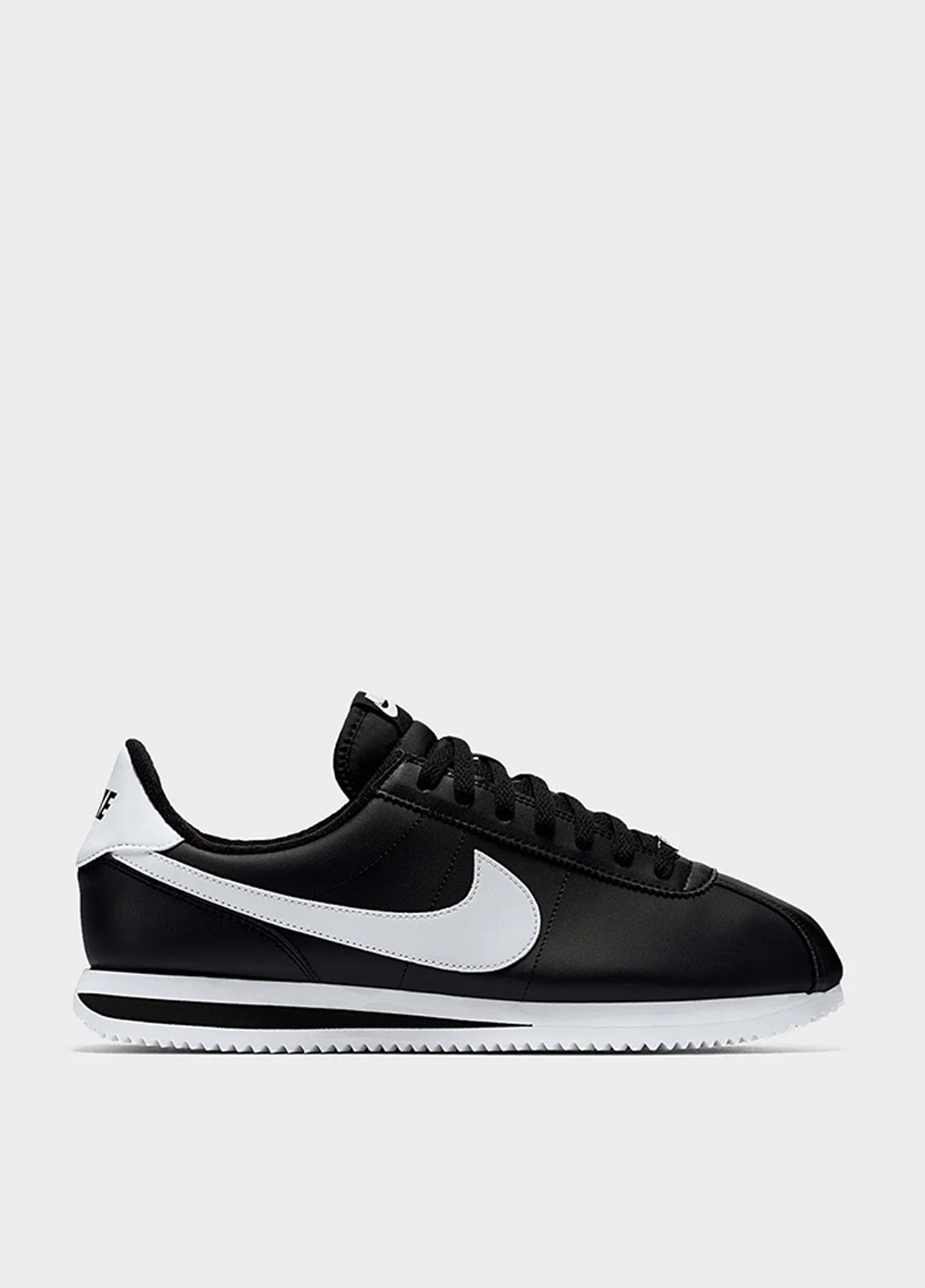 Черные всесезонные кроссовки Nike Cortez Basic Leather