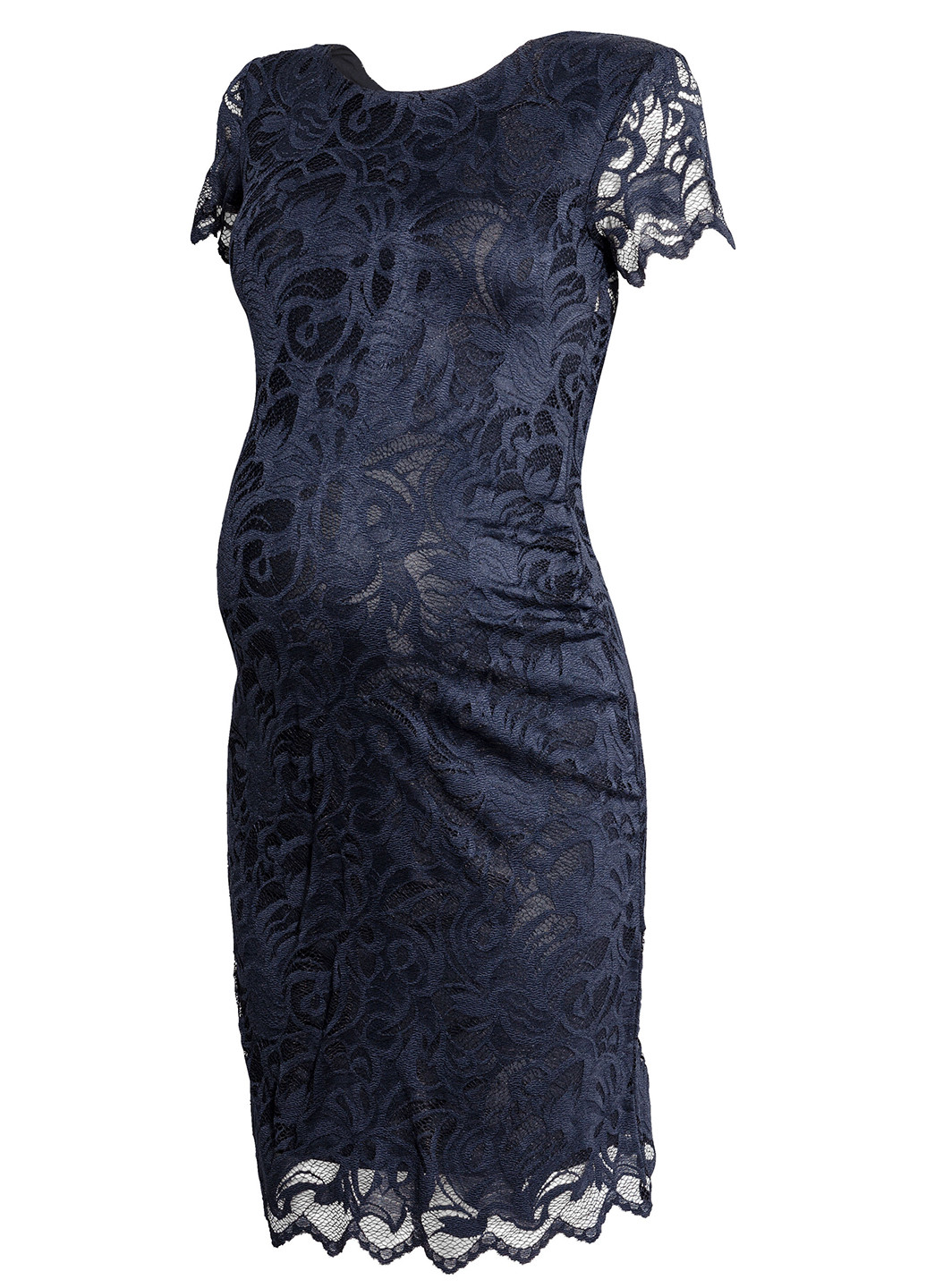 Темно-синее кэжуал платье для беременных H&M фактурное