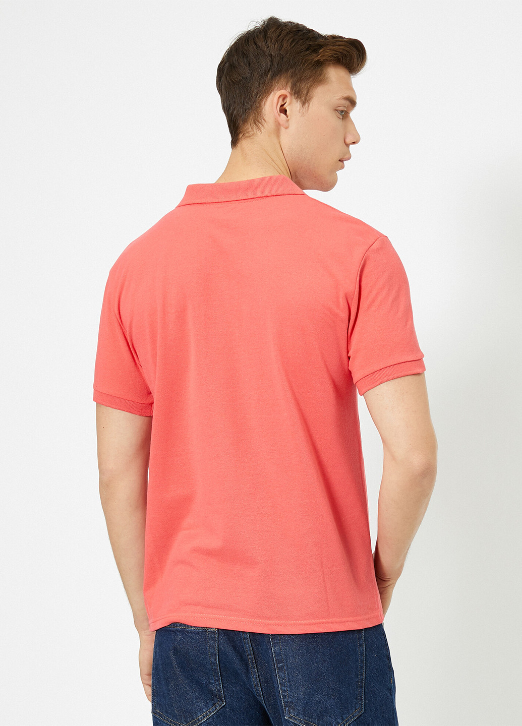 Коралловая футболка-поло для мужчин KOTON