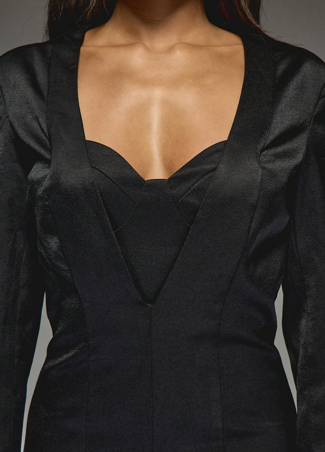 Чорна вечірня сукня футляр SHEIN однотонна