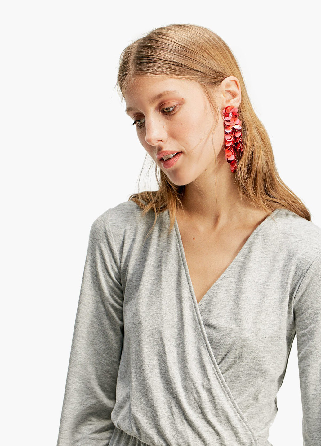 Комбінезон Stradivarius комбінезон-брюки меланж сірий кежуал поліестер