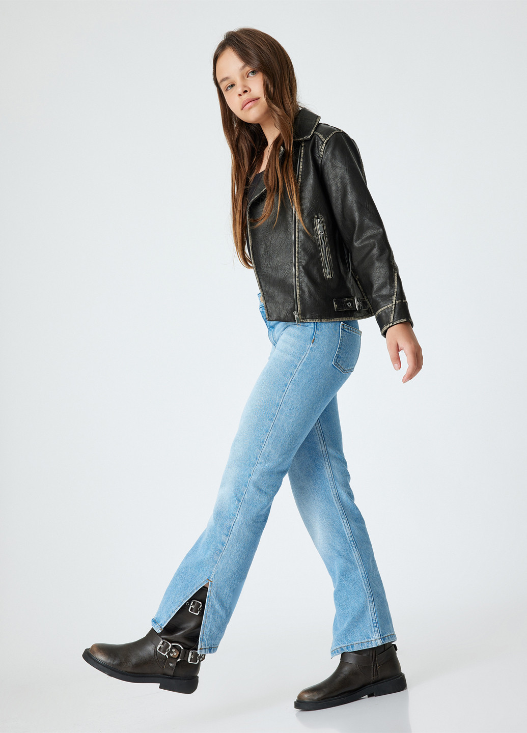 Черная демисезонная куртка косуха KOTON