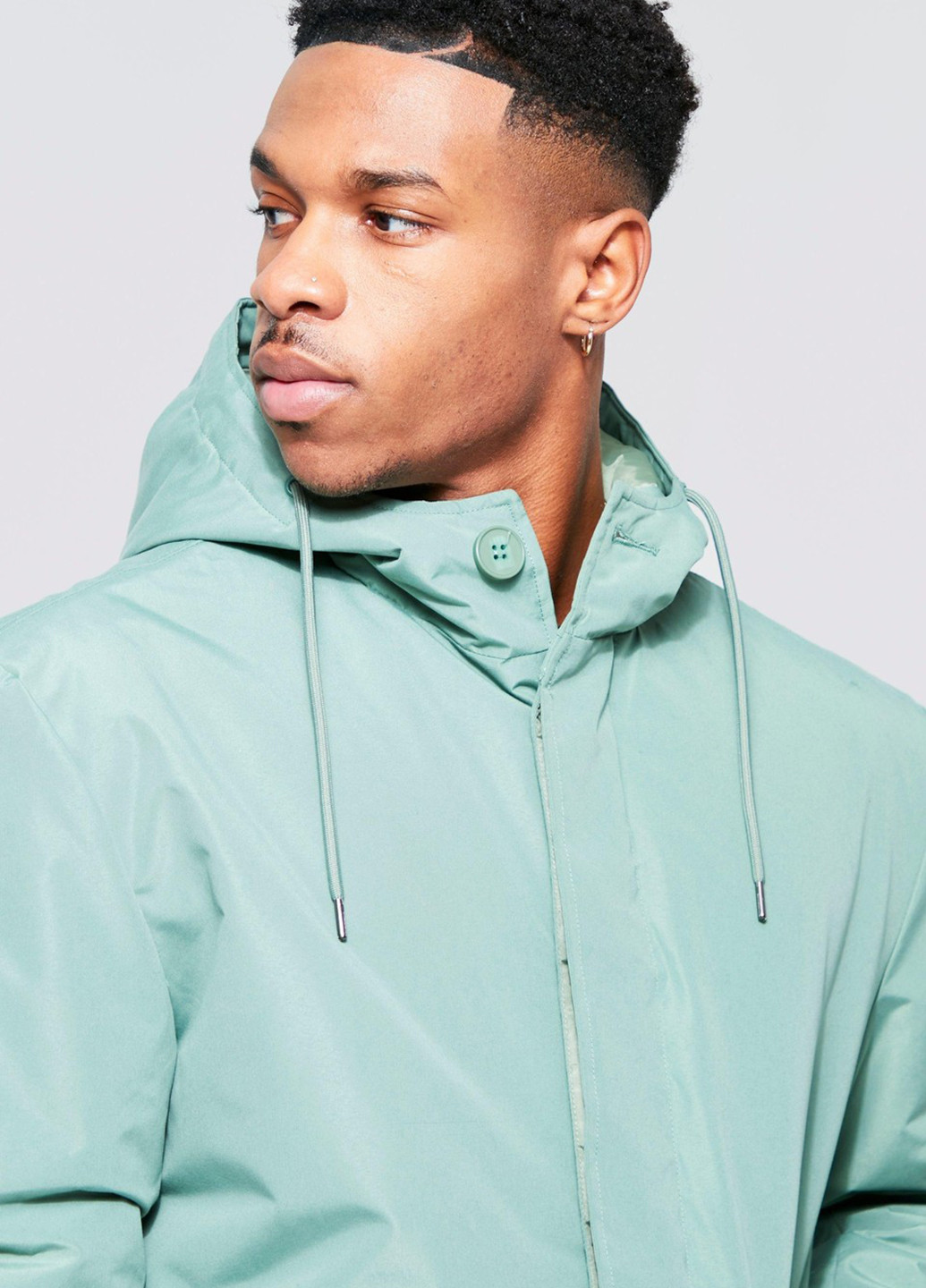 Світло-бірюзова демісезонна куртка Boohoo