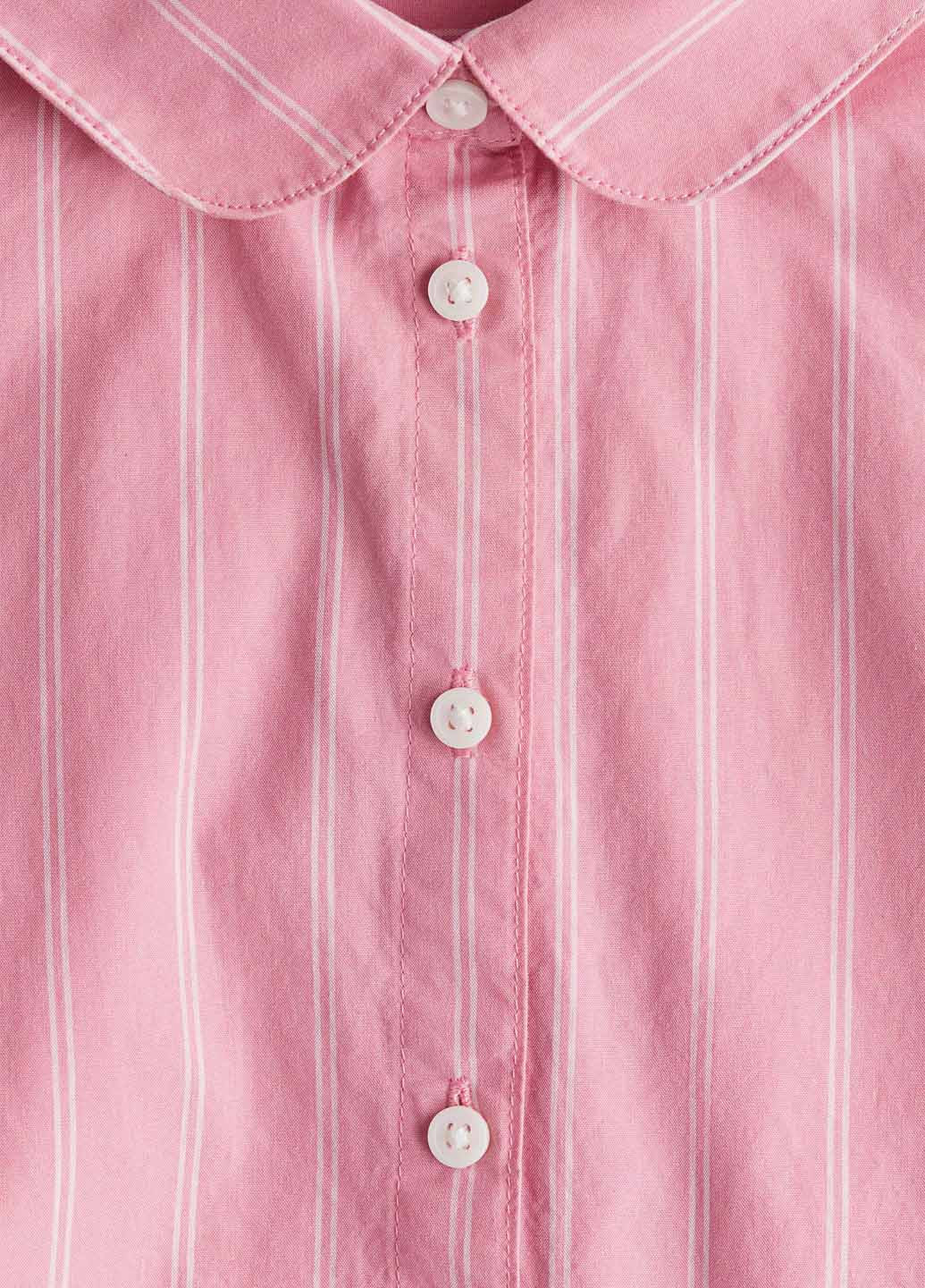Розовая кэжуал рубашка в полоску H&M
