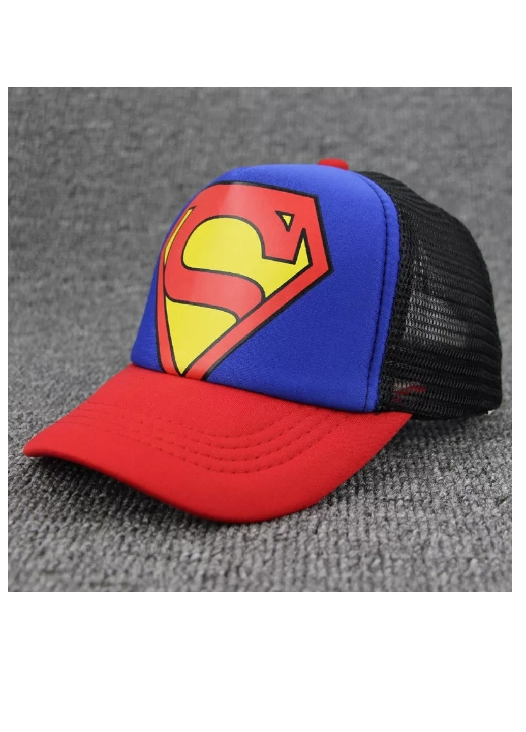 Детская кепка Тракер Супермен Superman с сеточкой унисекс Черный NoName (250441801)