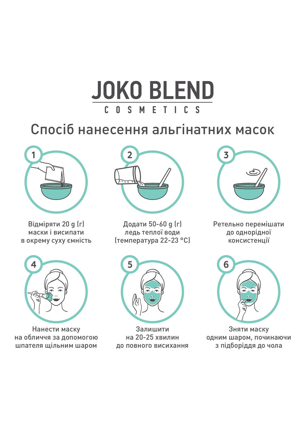Альгінатна маска Детокс з морськими водоростями 200 г Joko Blend (252305732)