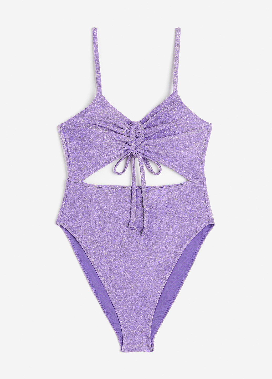 Фіолетовий літній купальник суцільний H&M