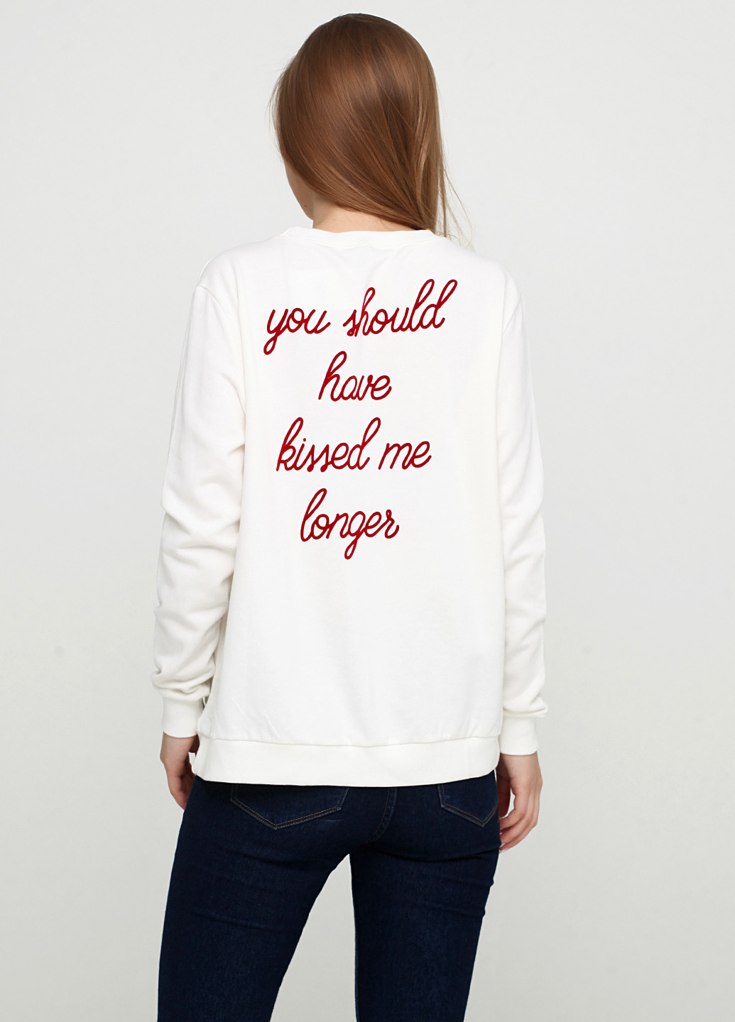 Белый свитшот C&A надпись (132041460)