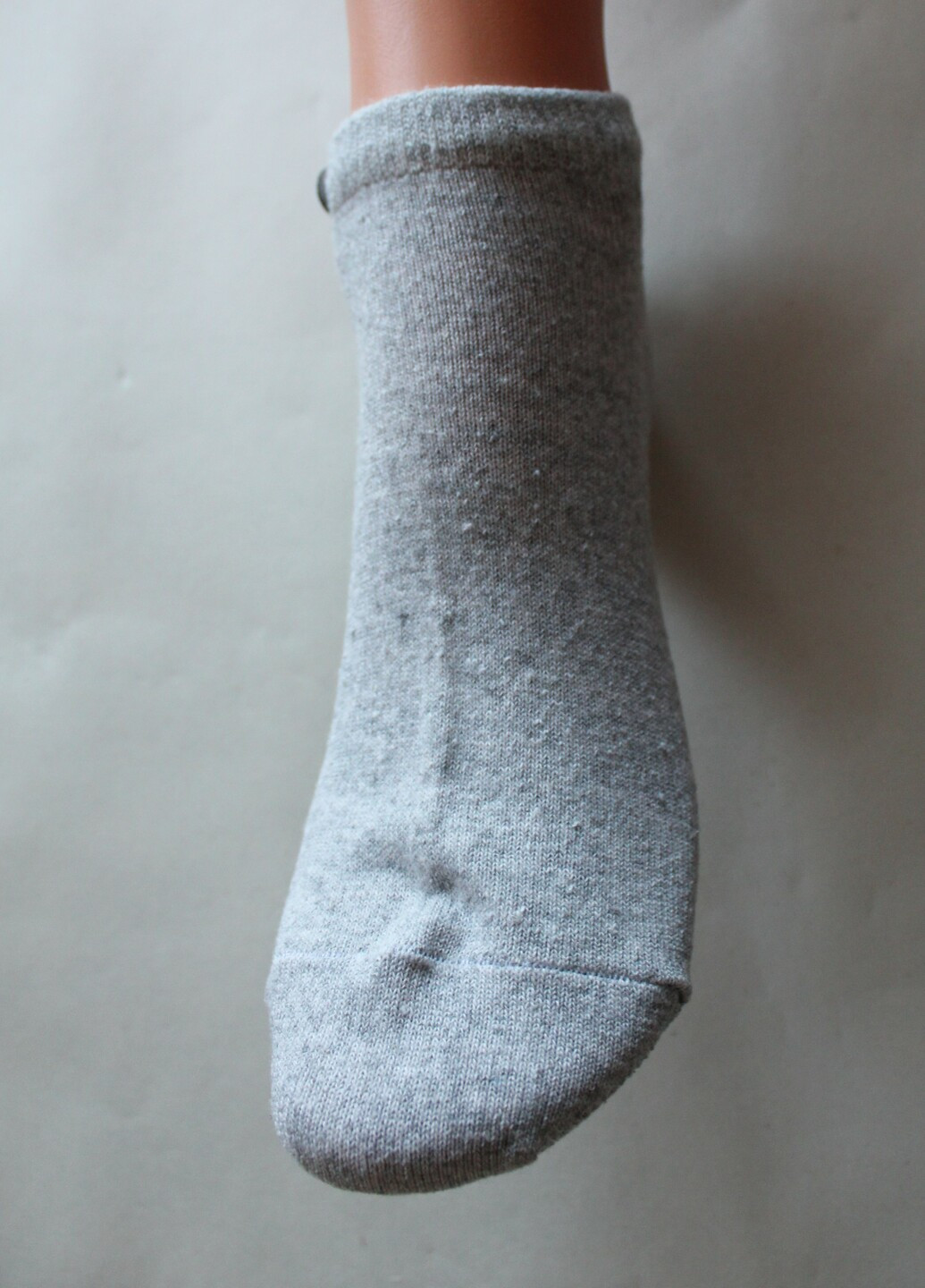 Светло-серые носки демисезонные ультракороткие Siela однотонные (252941979)