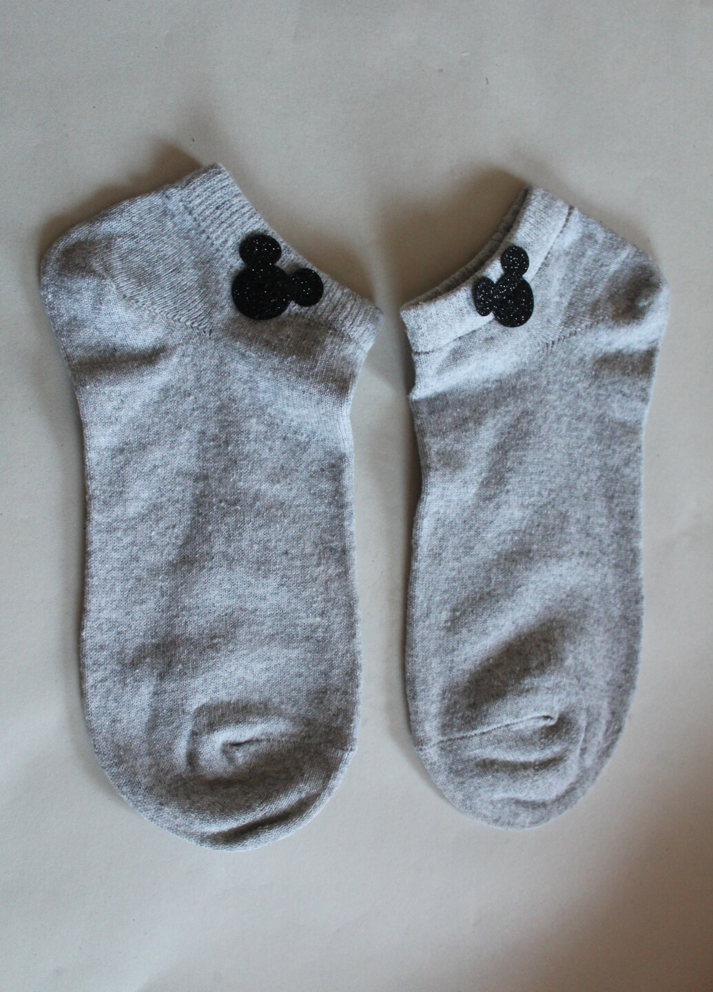 Светло-серые носки демисезонные ультракороткие Siela однотонные (252941979)