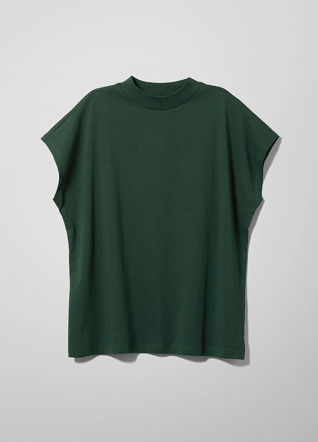 Темно-зеленая летняя футболка Weekday