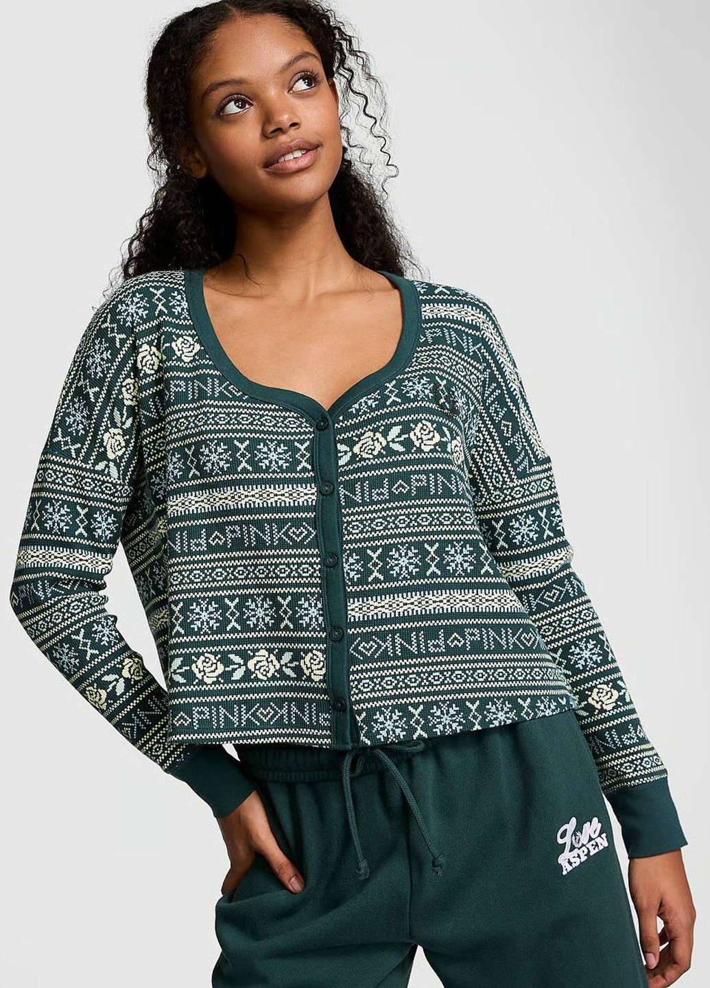 Зеленый демисезонный кардиган Victoria's Secret