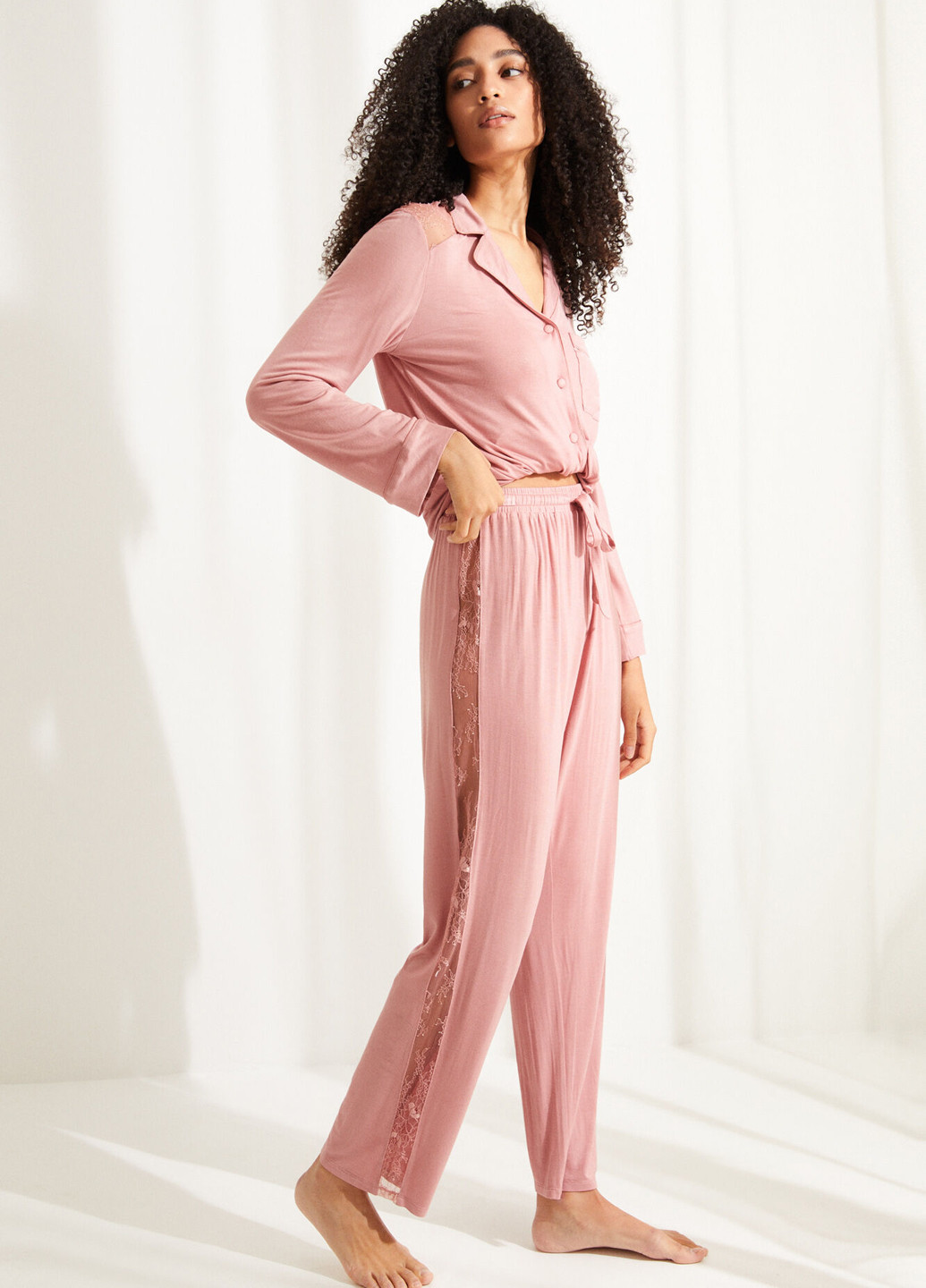 Розовая всесезон пижама (рубашка, брюки) рубашка + брюки Women'secret