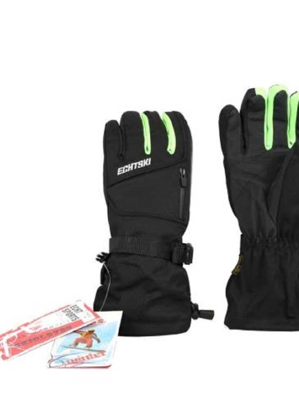 Перчатки мужские горнолыжные черный / салатовый (HX012-1-lime) ECHT Sports (207900592)
