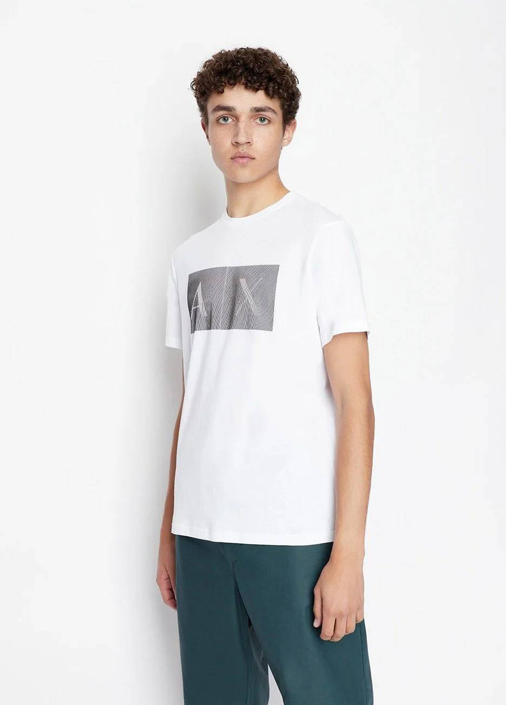 Белая футболка Armani Exchange