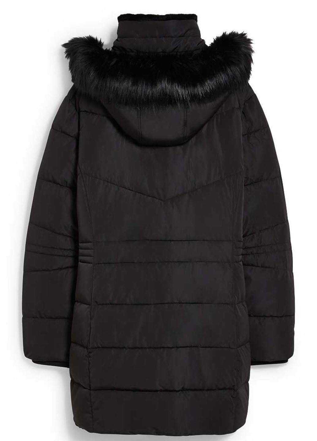 Черная зимняя куртка куртка-пальто C&A