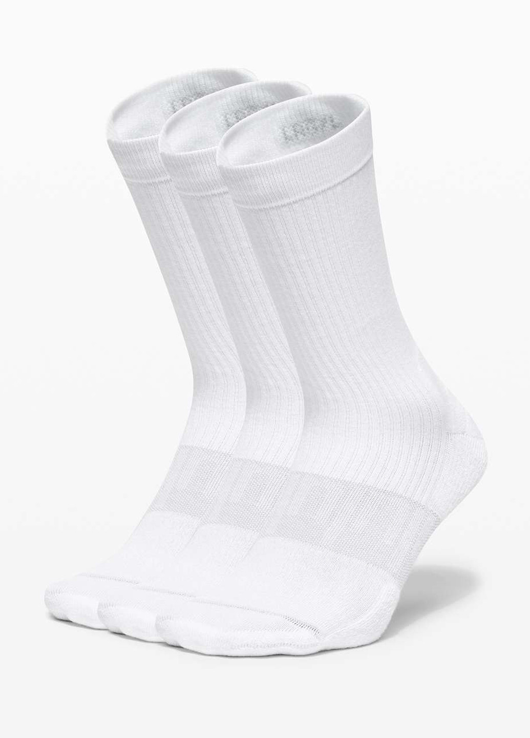 Белые носки (3 пары) Lululemon Athletica логотипы (348077114)