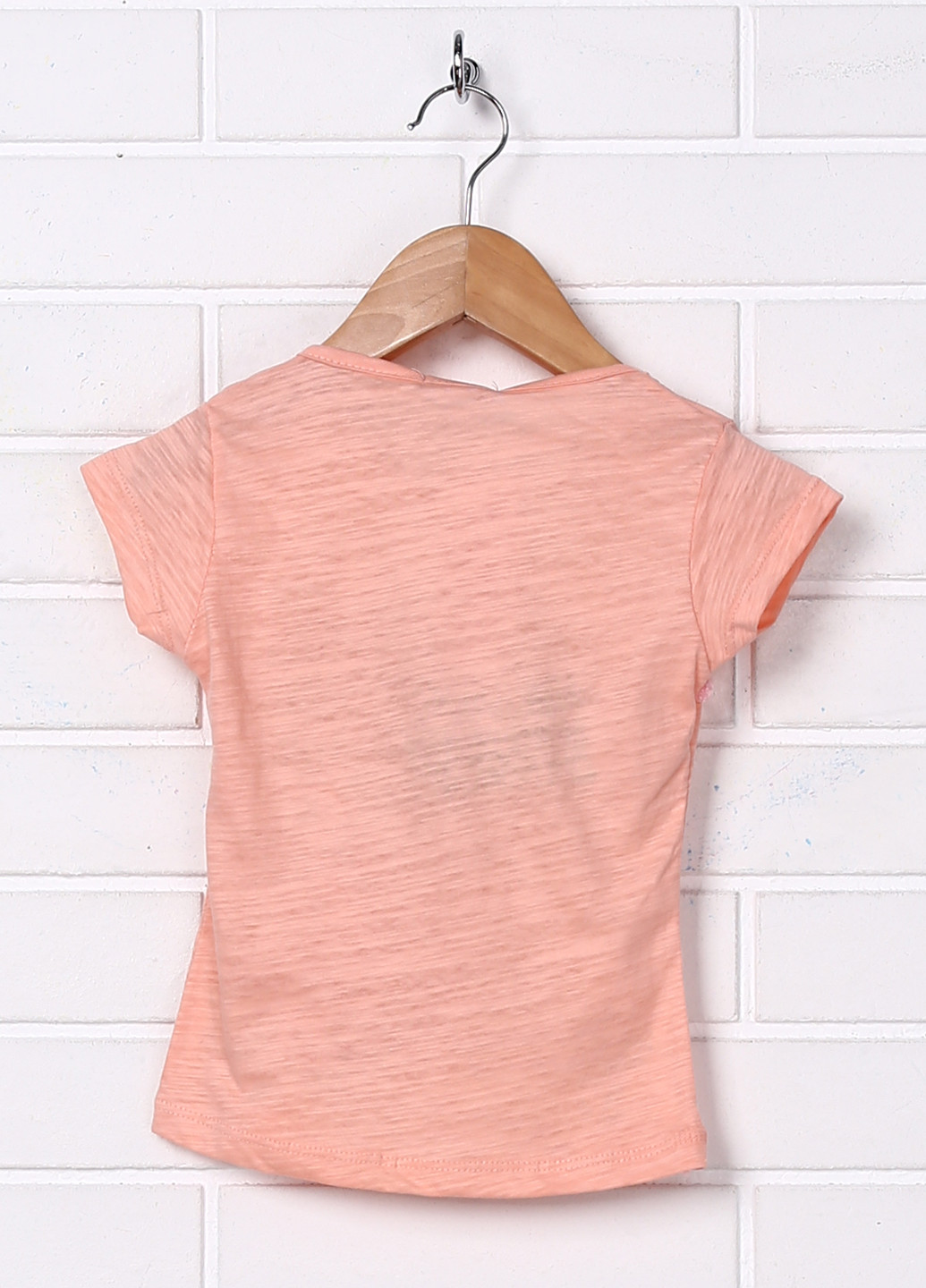 Персиковая летняя футболка с коротким рукавом Bittos